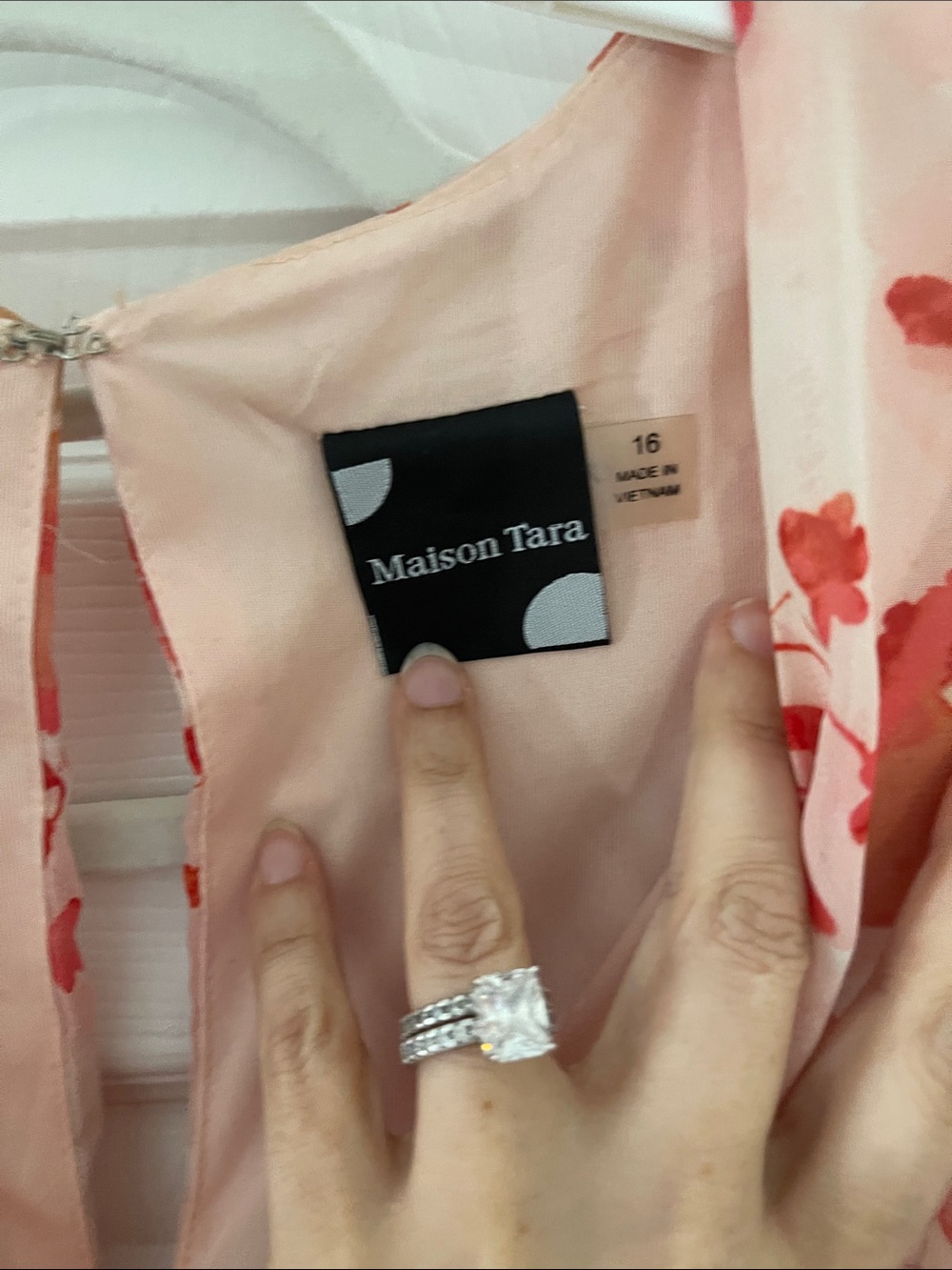 Maison Tara Pink and Coral Floral Maxi Dress - Picture 2 of 4